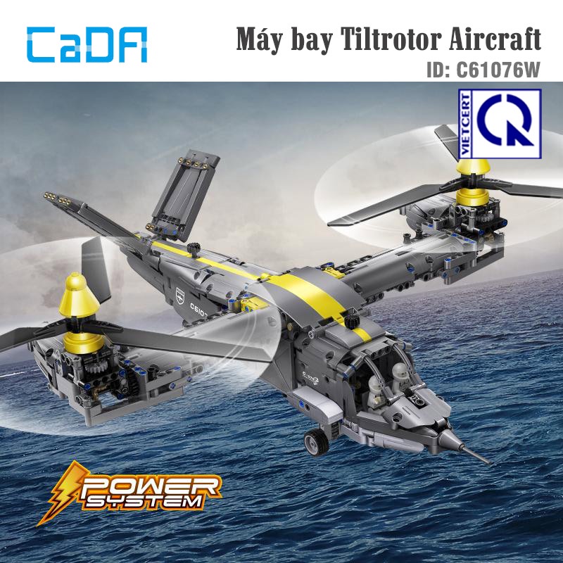 Đồ chơi lắp ráp máy bay trực thăng-Lego lắp ghép mô hình máy bay V22 Osprey điều khiển từ xa -Bảo hành 12 tháng