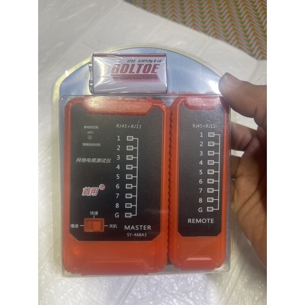 Combo dụng cụ làm mạng gồm Kìm bấm RJ45 Bosi BS433268, hộp test mạng SY-468A3, 100 Đầu bấm RJ45 Viki chính hãng.