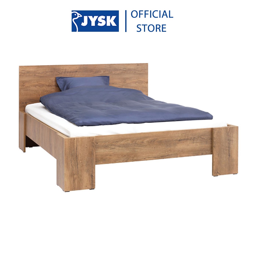 Khung giường | JYSK Vedde | gỗ công nghiệp màu sồi đậm