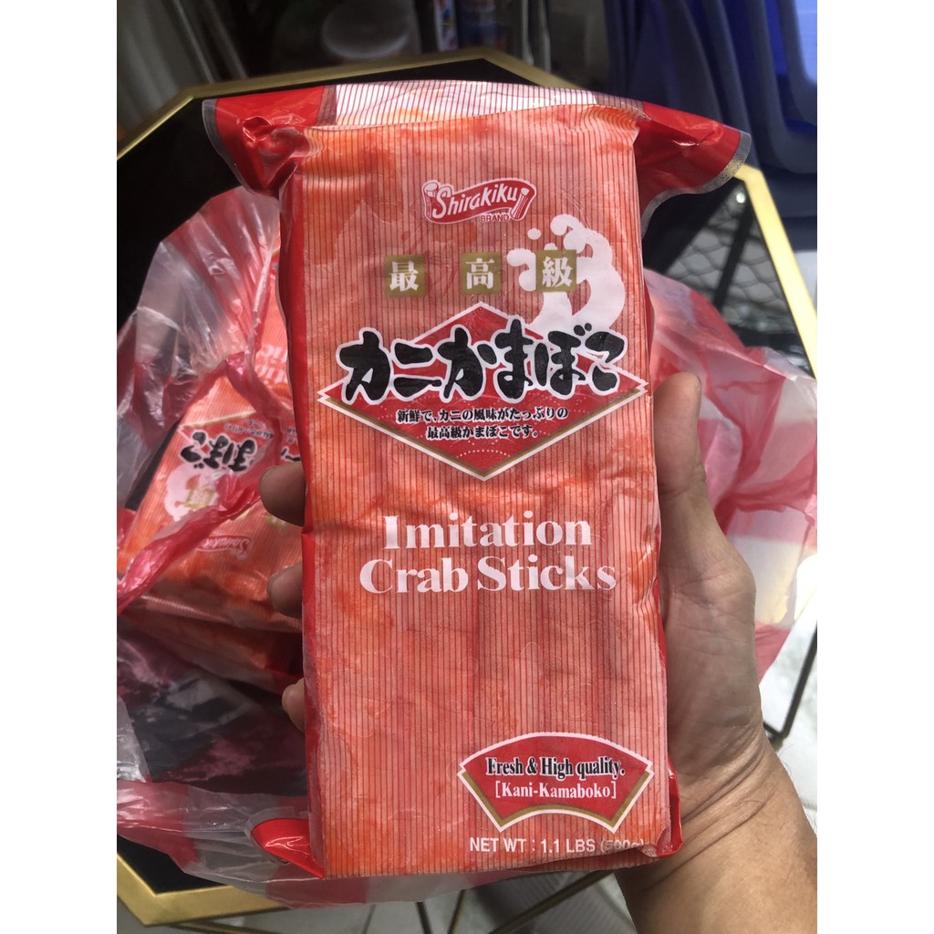 [Hàng chuyên dùng] Thanh giả cua - Imitation Crab Sticks (Shirakiku) - 500g