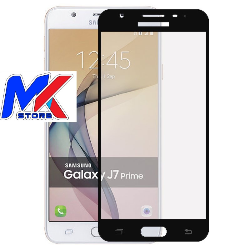 Kính cường lực bảo vệ màn hình ĐT Samsung J7 Prime full màn hình full keo - tặng bộ giấy lau kính trị giá 10K
