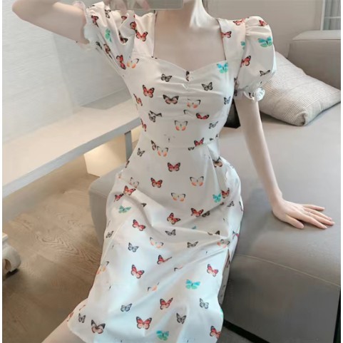 Đầm Hoa Cổ V Xẻ Tà Thời Trang Dành Cho Nữ | BigBuy360 - bigbuy360.vn