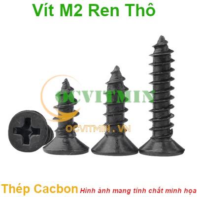 R2X# - Vít Bake Đầu Bằng Ren Xoắn Ø2 Vít Ren Thưa Thép Cacbon
