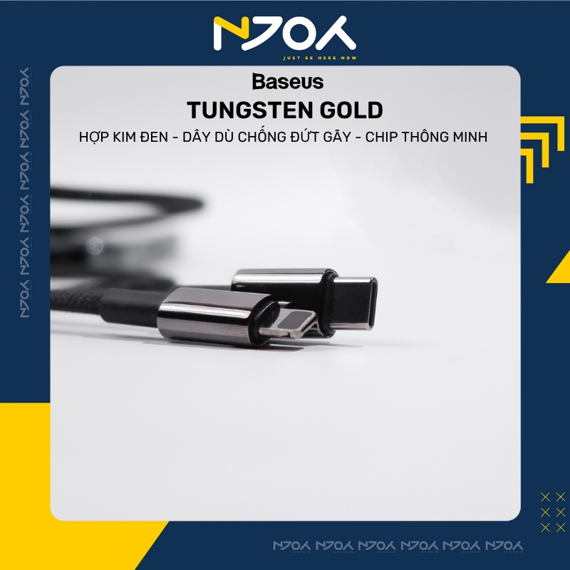 Cáp Sạc Nhanh 20W Hợp Kim Đen Sang Trọng Cho Điện Thoại IP11/12/13/14 Pro Max Chính Hãng Baseus Njoyshop