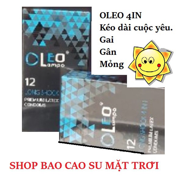 Bao Cao Su Oleo lampo 4 trong 1 gân gai