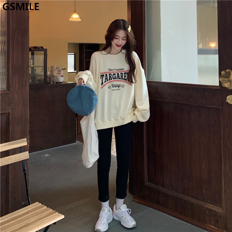 Áo Sweater In Chữ Màu Rời Mùa Thu Và Mùa Đông