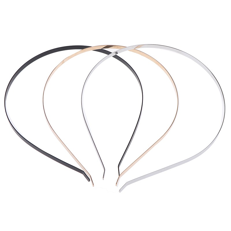 HOOPS Set 2 Băng Đô Kim Loại 5mm Cài Tóc Thủ Công Cho Bé Gái