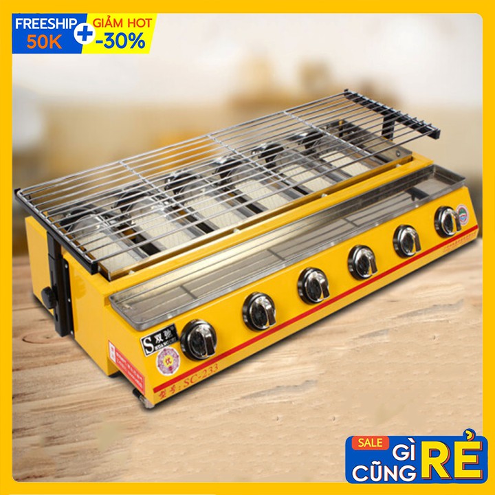 Bếp nướng BBQ, nướng hải sản dùng Gas cao cấp 6 đầu đốt ETON ET-K233