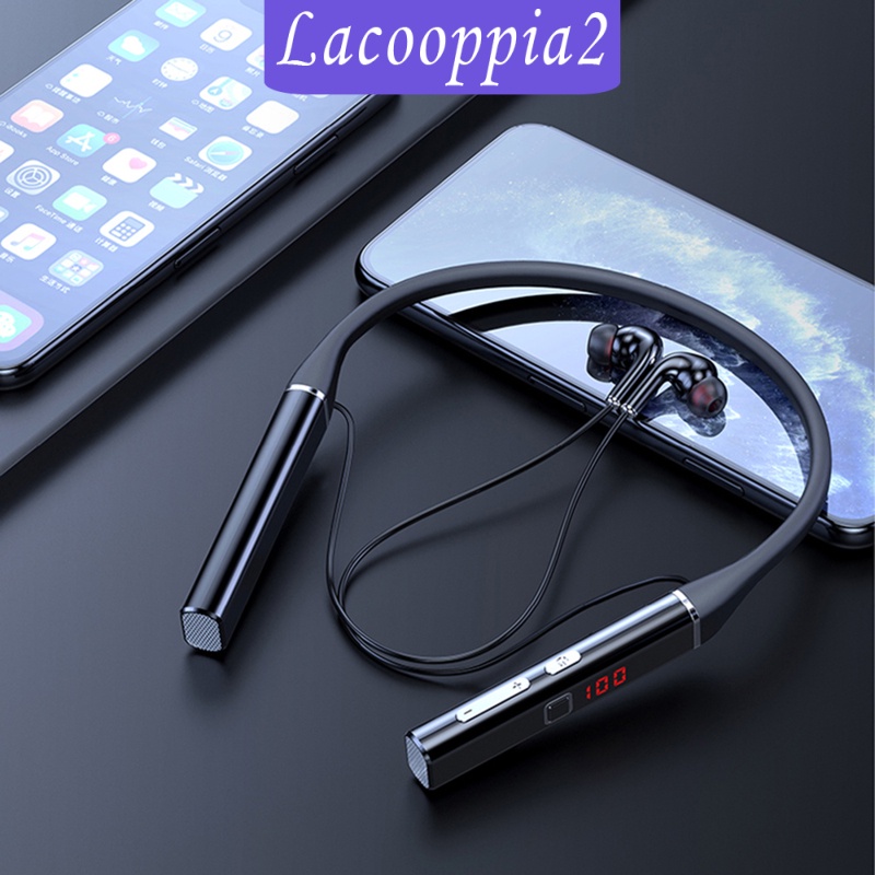 [LACOOPPIA2] Gym Sport Earphones Wireless w/Mic Bluetooth Earbuds 800MAH