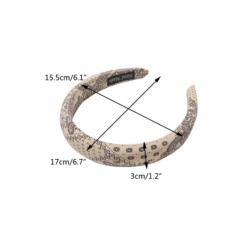 Băng Đô Turban Bản Rộng Co Giãn In Họa Tiết Phong Cách Bohemian Cổ Điển Dùng Làm Đạo Cụ Chụp Ảnh