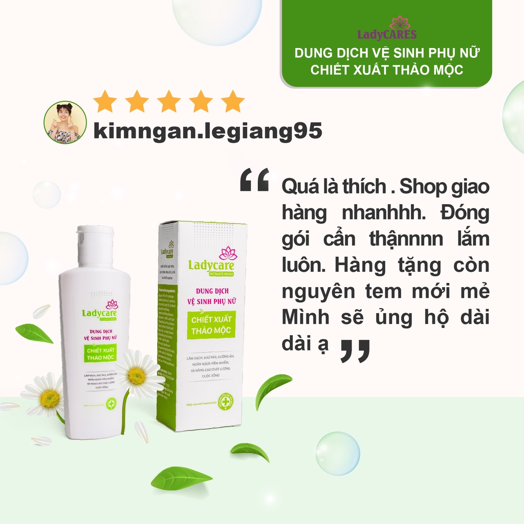 Dung Dịch Vệ Sinh Phụ Nữ Thảo Mộc laClé Ladycare chai 100ml