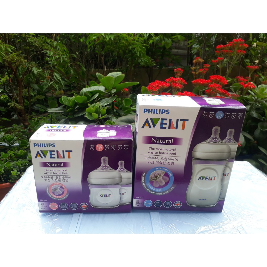 Bình sữa Philips Avent mô phỏng tự nhiên 125ml, 260ml