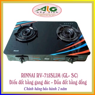 Bếp gas rinnai rv-715slim - điếu gang - đầu đốt bằng đồng - siêu bền - alo bếp xinh