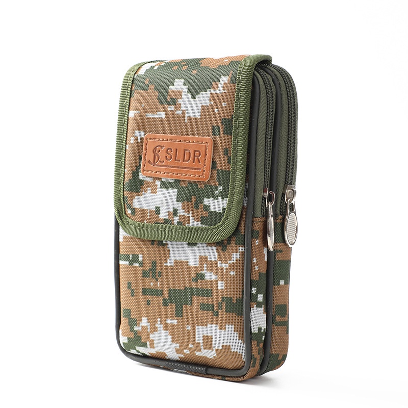 Túi Canvas Ba Lớp Đeo Hông Đựng Điện Thoại Đa Năng Ngang Hông Mới