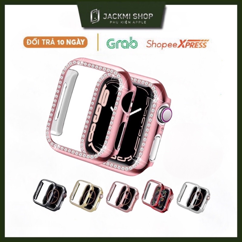 Ốp viền đính đá cho đồng hồ thông minh aw series 7 6 5 4 3 2 1 size 45mm 44mm 42mm 41mm 40mm 38mm