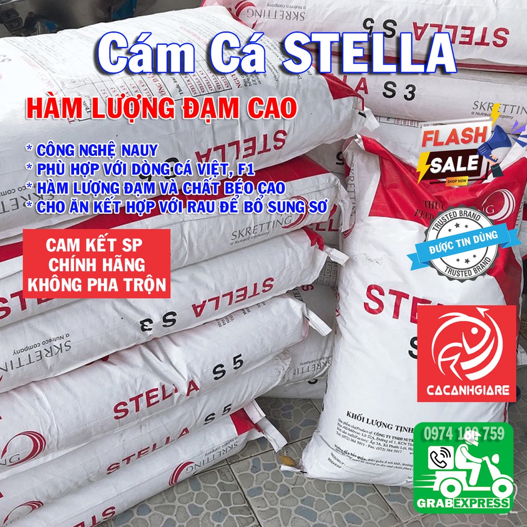 Thức ăn cá koi ,Cám Stella 40,42% Đạm  - Thưc ăn Cá Koi Việt ,F1
