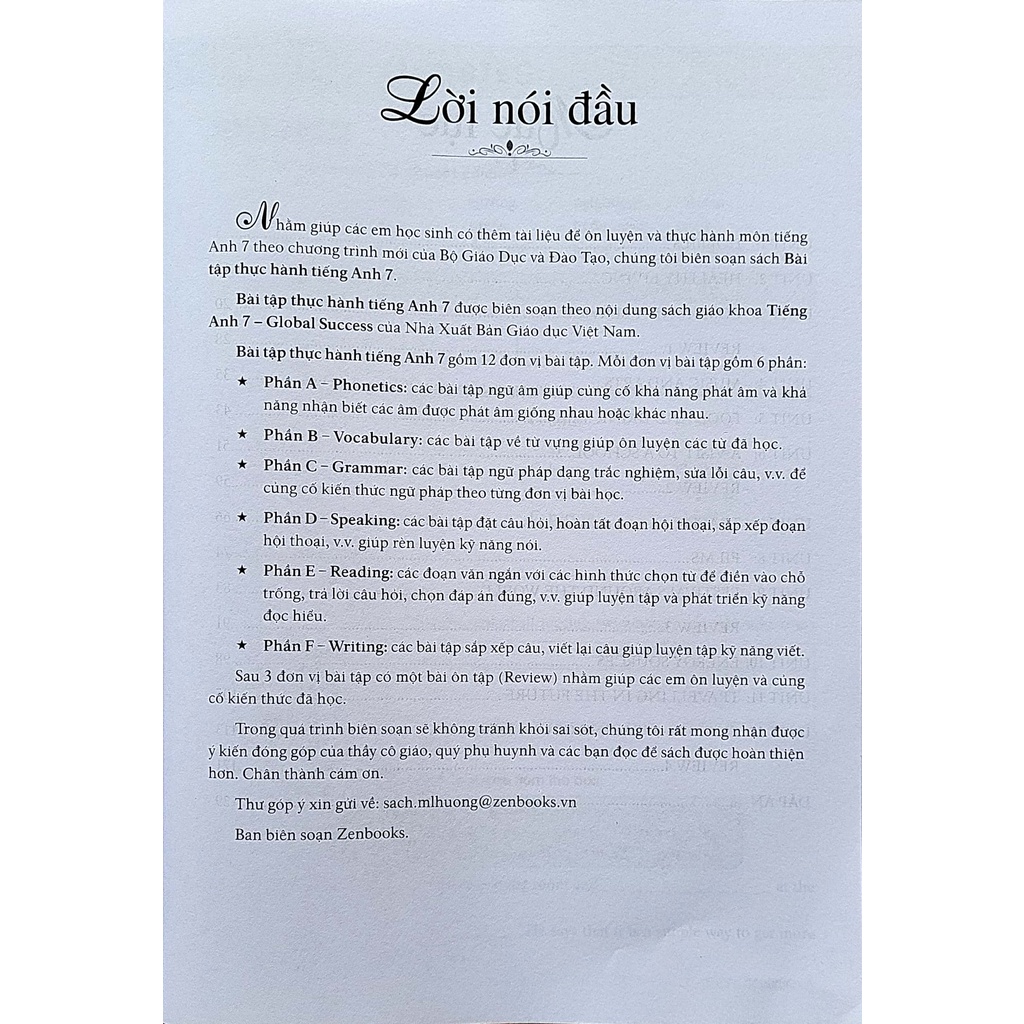 Sách - Bài tập thực hành Tiếng Anh 7 có đáp án - dùng kèm SGK Tiếng Anh 7 Global Success - Mai Lan Hương