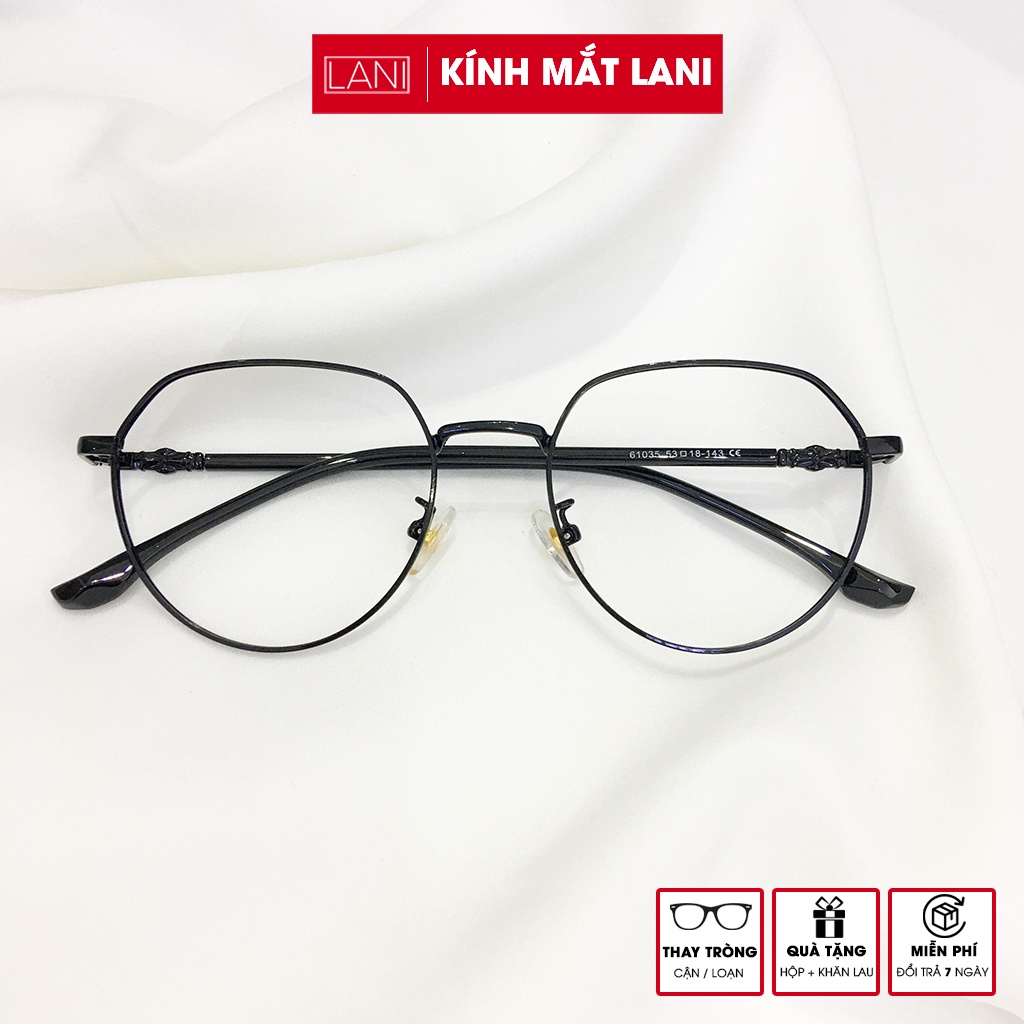 Gọng kính cận kim loại đa giác họa tiết nhiều màu Lani 61035