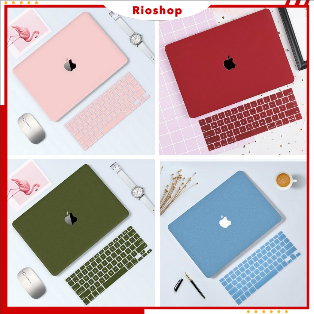 Combo ốp Macbook Kèm Phủ Phím (5 Màu) - Nhựa ABS bảo vệ toàn diện