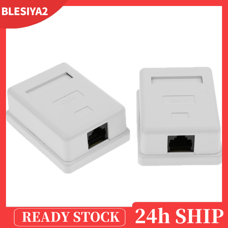 (Hàng Mới Về) Bộ 2 Cổng Mạng Rj45 1 Cổng Cat6 Gắn Tường | BigBuy360 - bigbuy360.vn