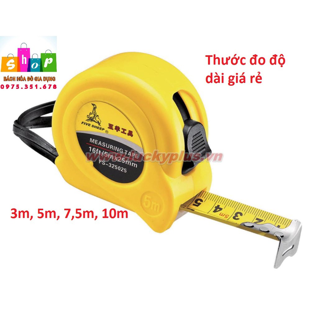 Thước dây, thước cuộn 5 ,7,5m, 10m hàng chuẩn các kích cỡ-Giadung24h