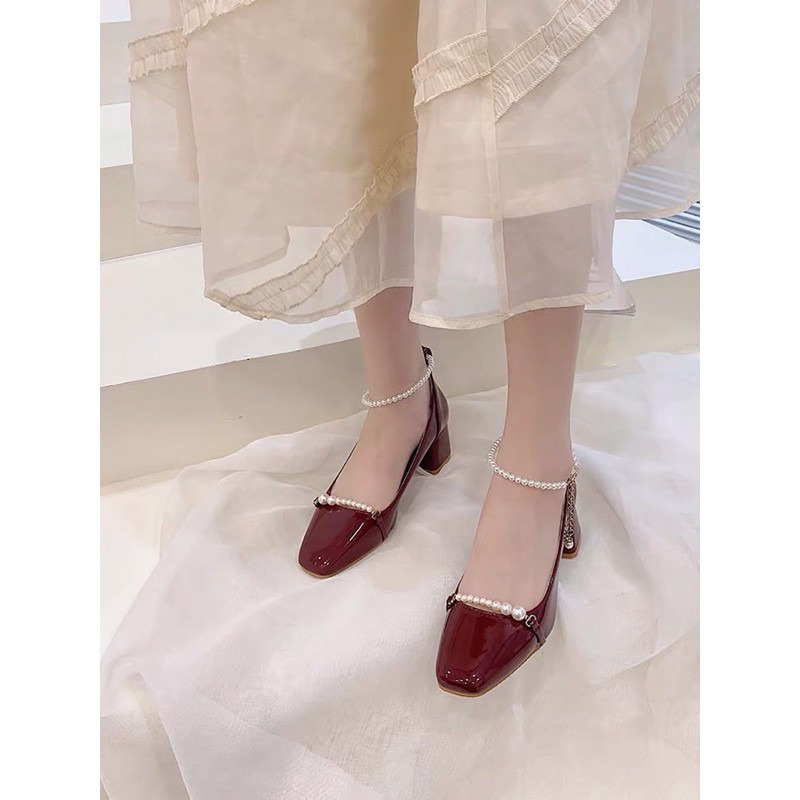 Giày Mery Jane cổ điển ( ảnh thật phía sau )