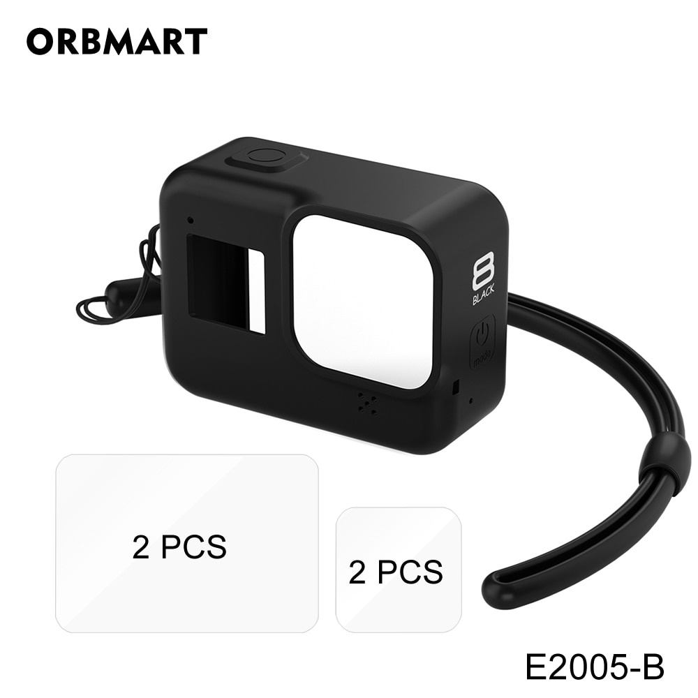 Kính Cường Lực Silicone Bảo Vệ Ống Kính Máy Ảnh GoPro Hero 8 Go Pro 8