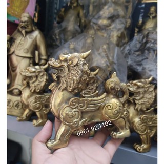 Cặp tỳ hưu cánh tiên bằng đồng 11cm nặng 1kg