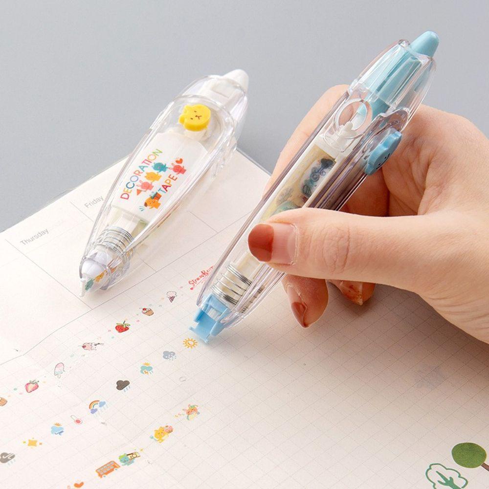 Bút Xóa Kéo Họa Tiết Hoa / Trái Cây Xinh Xắn Trang Trí Sổ Tay DIY