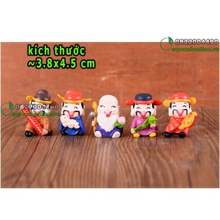 Bộ tượng Phúc Lộc Thọ trang trí ô tô - để bàn - trang trí tiểu cảnh