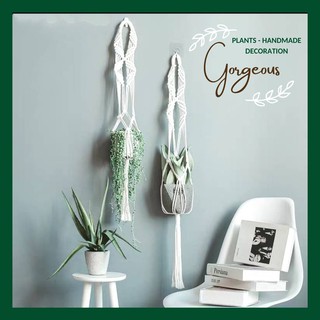 Dây treo chậu cây Macrame trang trí decor sân vườn nhà cửa