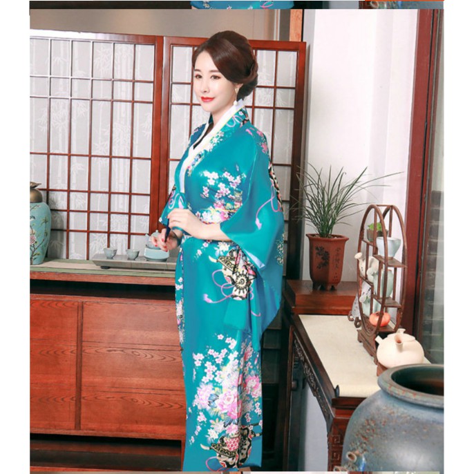 Kimono yukata hoa nữ hè thu, hàng về sau 10 ngày. S20