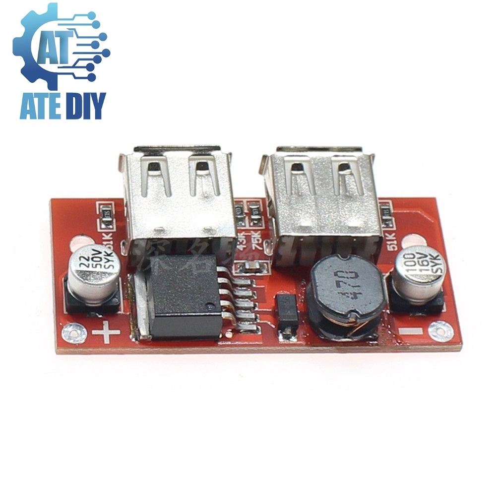 Mạch hạ áp 5V LM2596 - 2 cổng USB