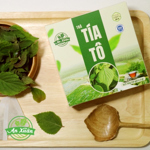 Trà Túi lọc Tía Tô An Xuân Hộp 40gr [CHÍNH HÃNG] Hỗ trợ làm đẹp da, chống lão hóa da  - Hộp 20 gói x 2gr