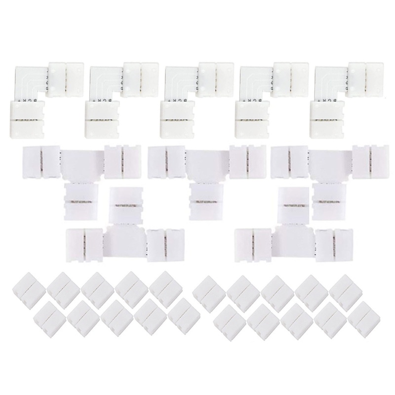 Set 30 Đầu Nối 4 Pin Hình Chữ T / L Cho Dây Đèn LED