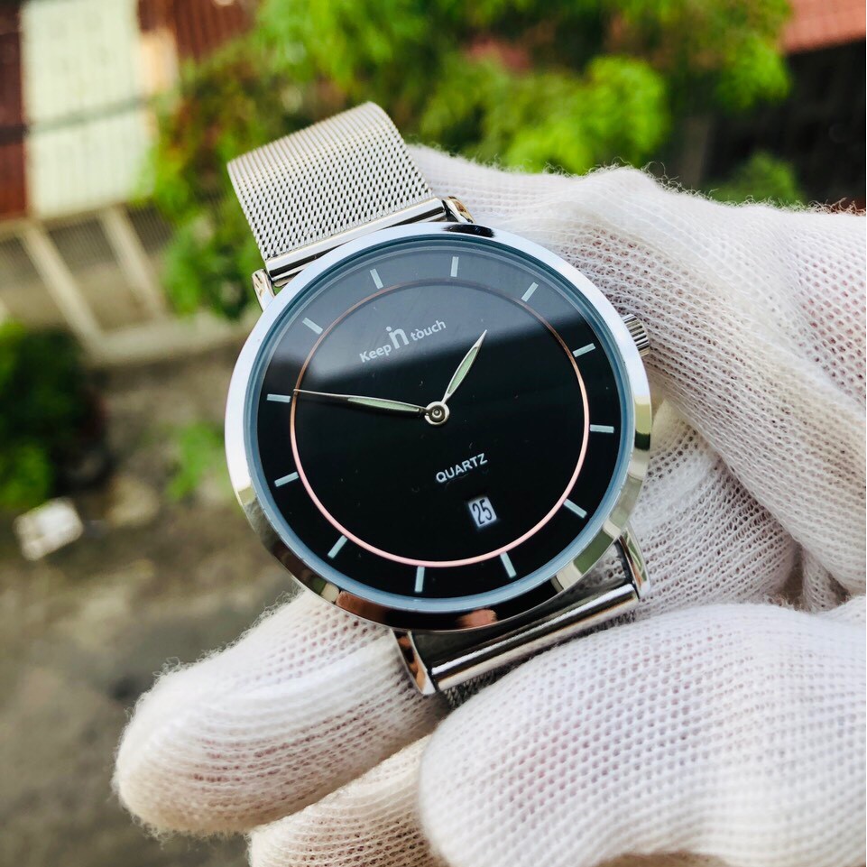 ĐỒNG HỒ NAM DÂY LƯỚI CAO CẤP THƯƠNG HIỆU KEEPNTOUCH (TẶNG KÈM HỘP , PIN DỰ PHÒNG VÀ PHỤ KIỆN THÂU DÂY) | BigBuy360 - bigbuy360.vn