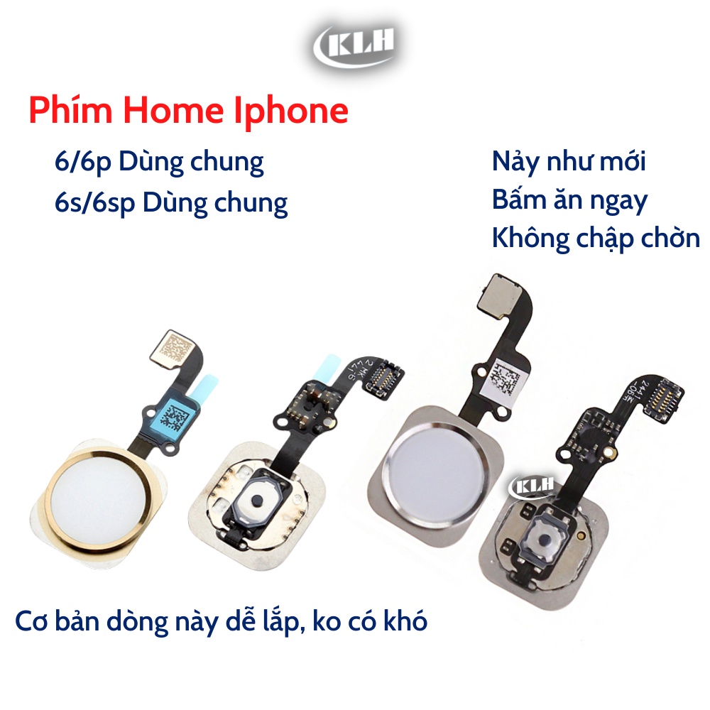 [MUA 3 GIÁ 25K] Nút Home lắp Iphone 5s/6/6s/6+/6s+, Phím home thay Iphon - Hàng chuẩn vẫn sửa tại Shop - KLH