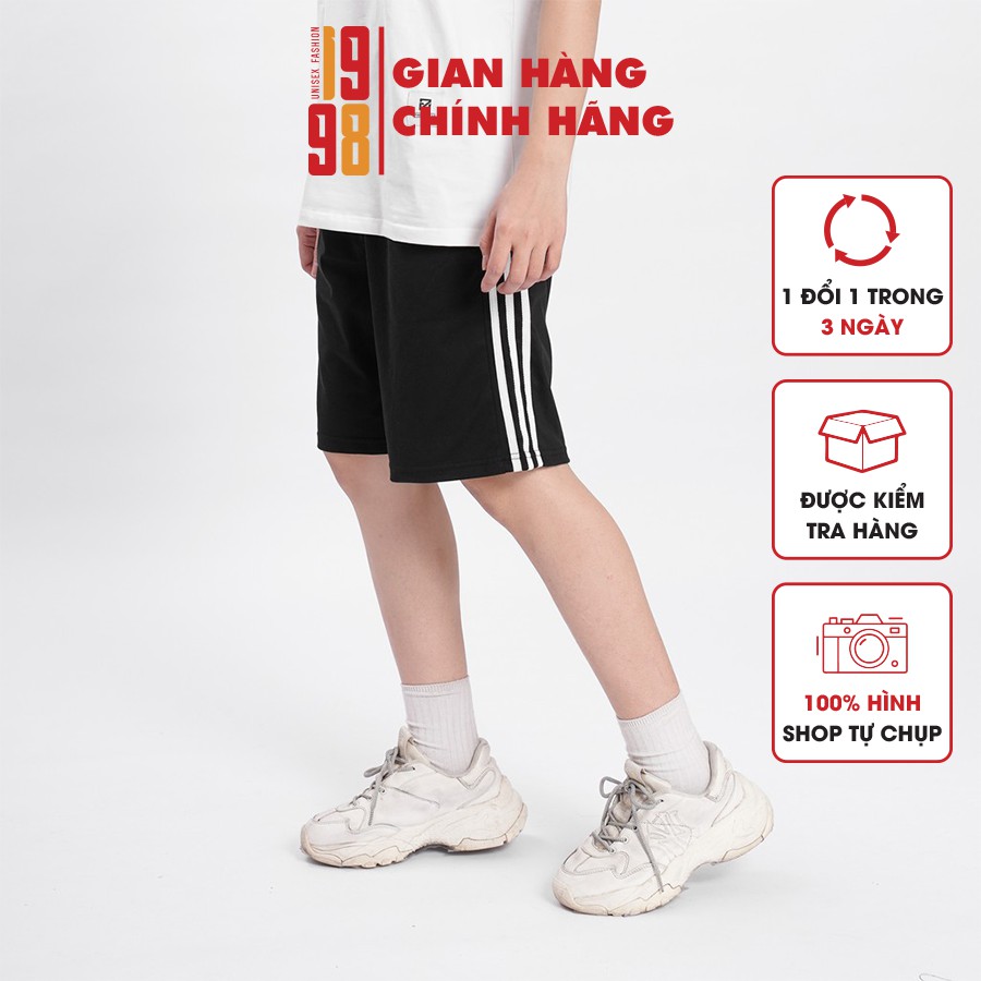 [ Bán lỗ xin 5🌟 ] Quần short nam, Quần đùi nam ngắn đẹp 3 màu xám trắng đen thương hiệu 1998 unisex | BigBuy360 - bigbuy360.vn
