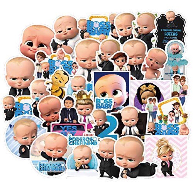sticker The Boss Baby set 30-60 cái decal ép lụa / hình dán The Boss Baby