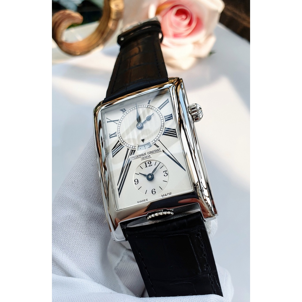 Đồng hồ nam chính hãng  Frederique Constant - Máy Pin Thụy Sĩ - Kính Sapphire - Dây da