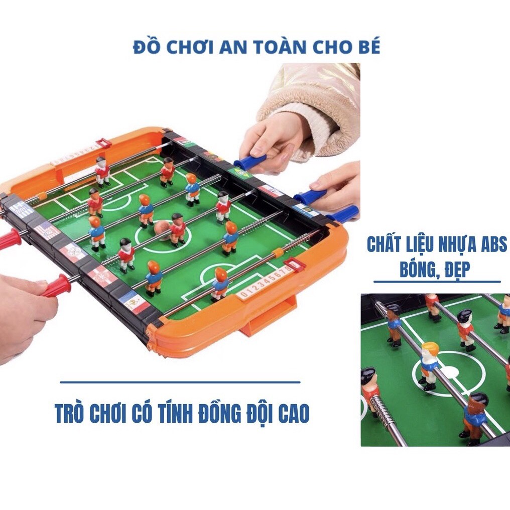 ĐỒ CHƠI BI LẮC NHỰA 6 TAY CẦM KÈM 2 BÓNG - ĐỒ CHƠI BÀN BÓNG ĐÁ MINI CHO BÉ