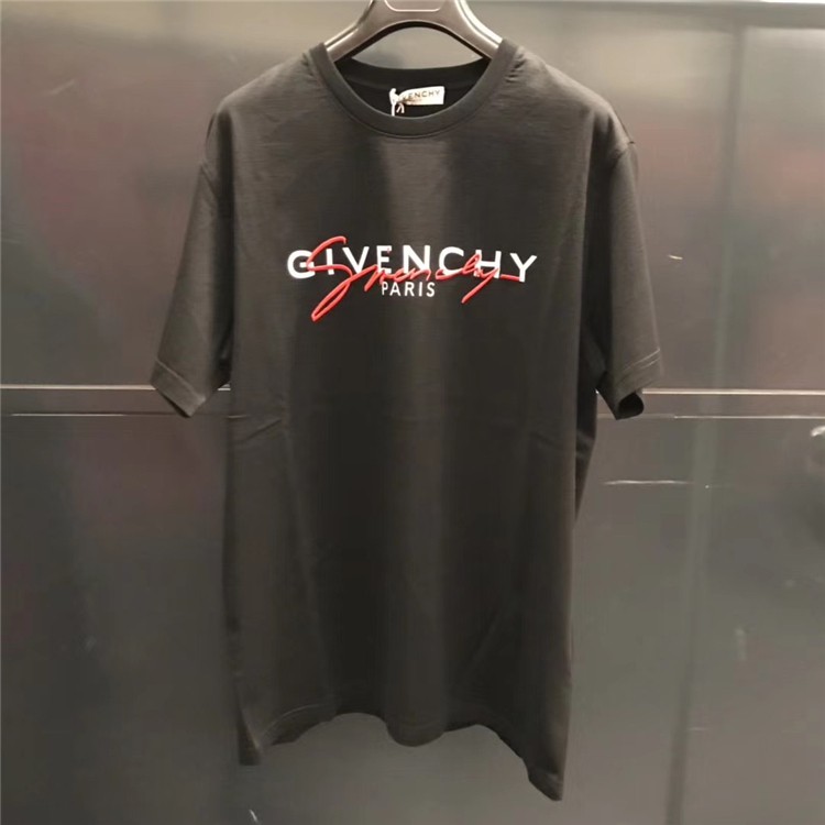 Givenchy Áo Thun Ngắn Tay Dáng Rộng In Chữ Logo Paris Cá Tính