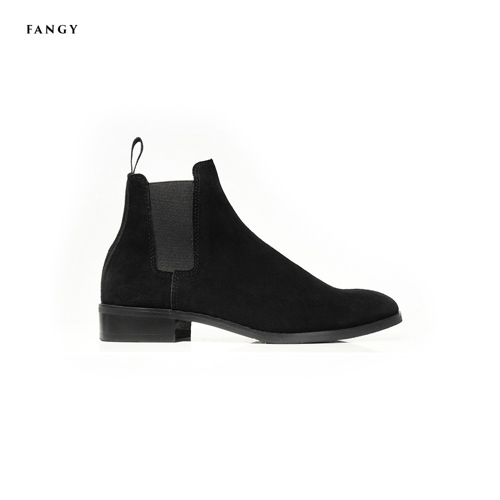 Giày boot FANGY Chelsea Boots SS2 Đen da lộn | BigBuy360 - bigbuy360.vn