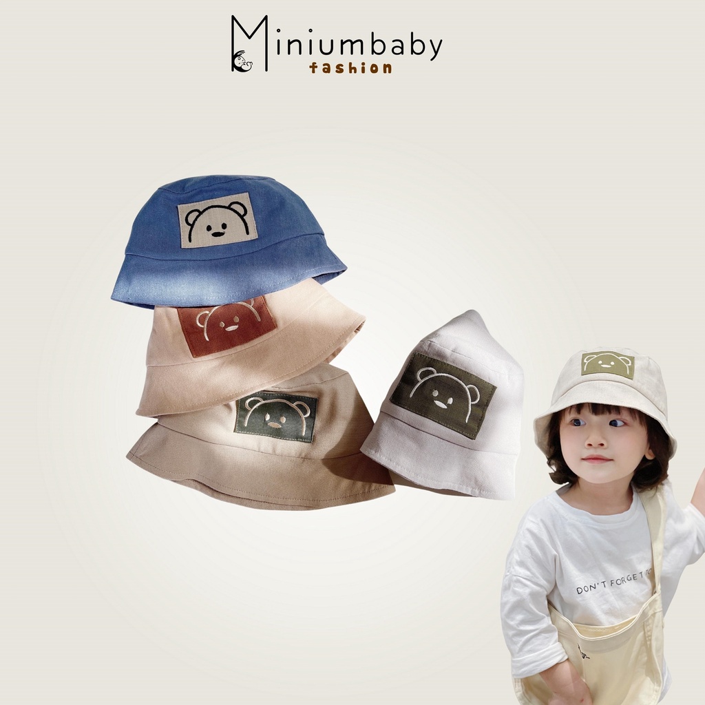 Mũ bucket unisex cho bé trai, bé gái từ 1-10 tuổi Miniumbaby-M1210