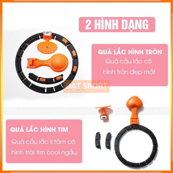 Vòng Lắc Eo Thông Minh Giảm Mỡ Tự Động -  Điều Hòa Nhịp Tim, Massage Cơ Bụng, Tự Động Đếm