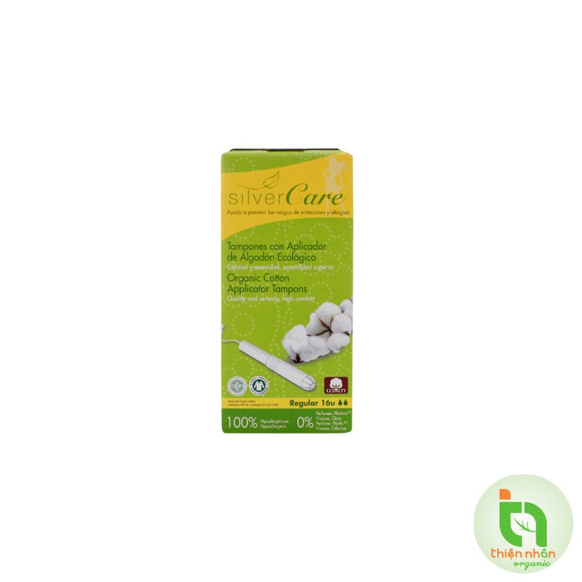 Băng vệ sinh ( tampon ) hữu cơ 2,3,4 giọt có cần đẩy Silvercare