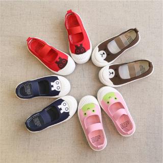 Giày Vải Canvas Đế Mềm Một Lớp Màu Kẹo Thời Trang Xuân Thu 2020 Cho Bé Gái