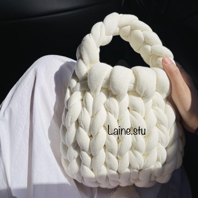 MÃ LAINE15 GIẢM 15k BLOOM HANDBAG. TÚI LEN BÔNG XÁCH TAY