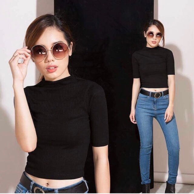 Áo Gân Tăm Cổ Đổ F21
