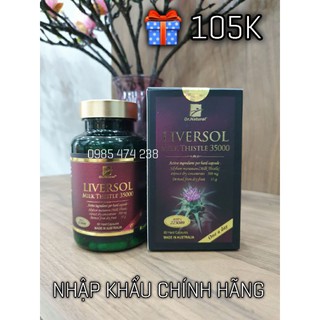 (BẢO HÀNH CHÍNH HÃNG) Viên uống bổ gan Dr Natural Liversol Milk Thistle 35000- Hộp 60 viên